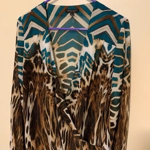 New top from Nordstrom leopard print with geometric shapes